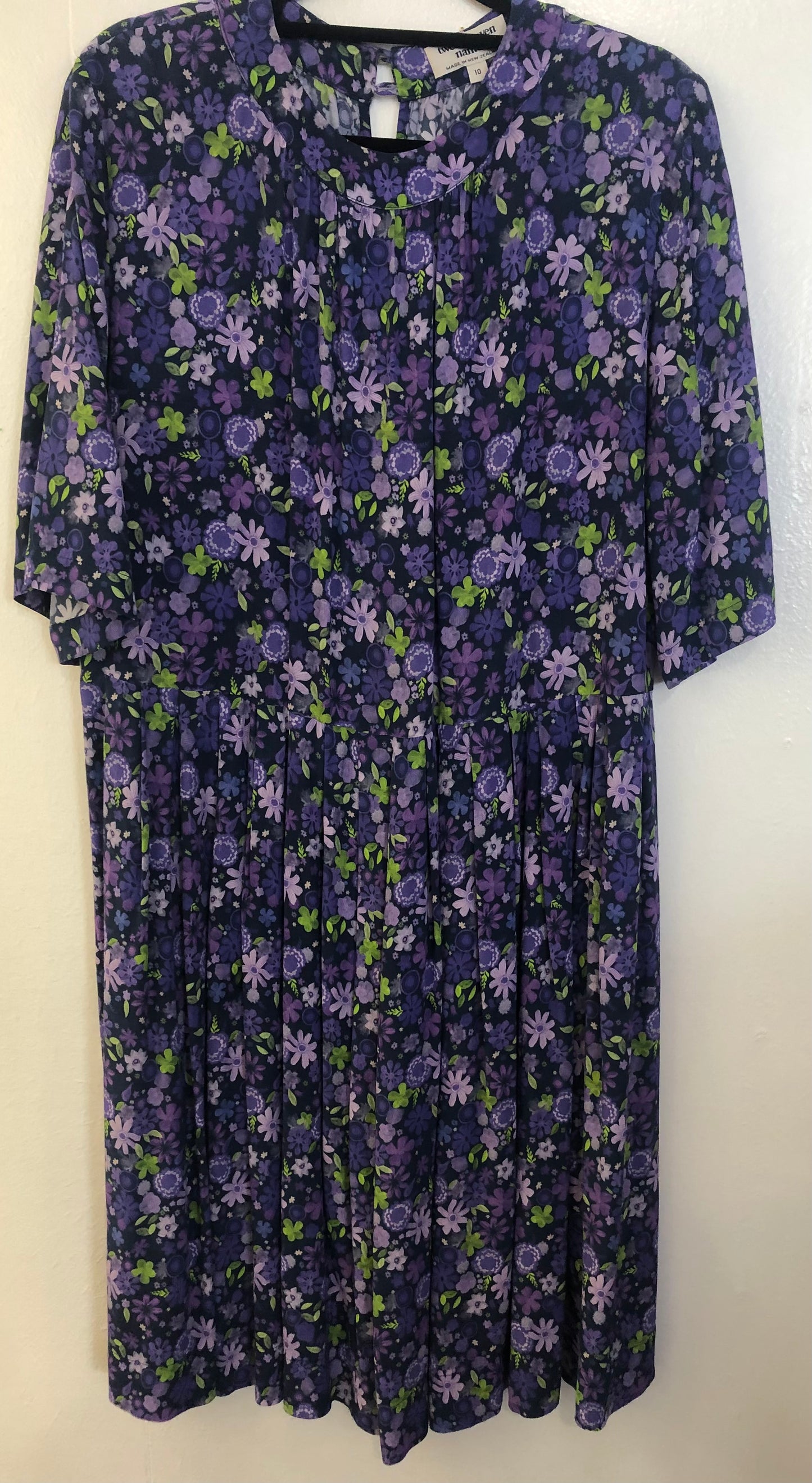 TWENTY SEVEN NAMES Purple Floral Dress -Size 10 $149 Now $99