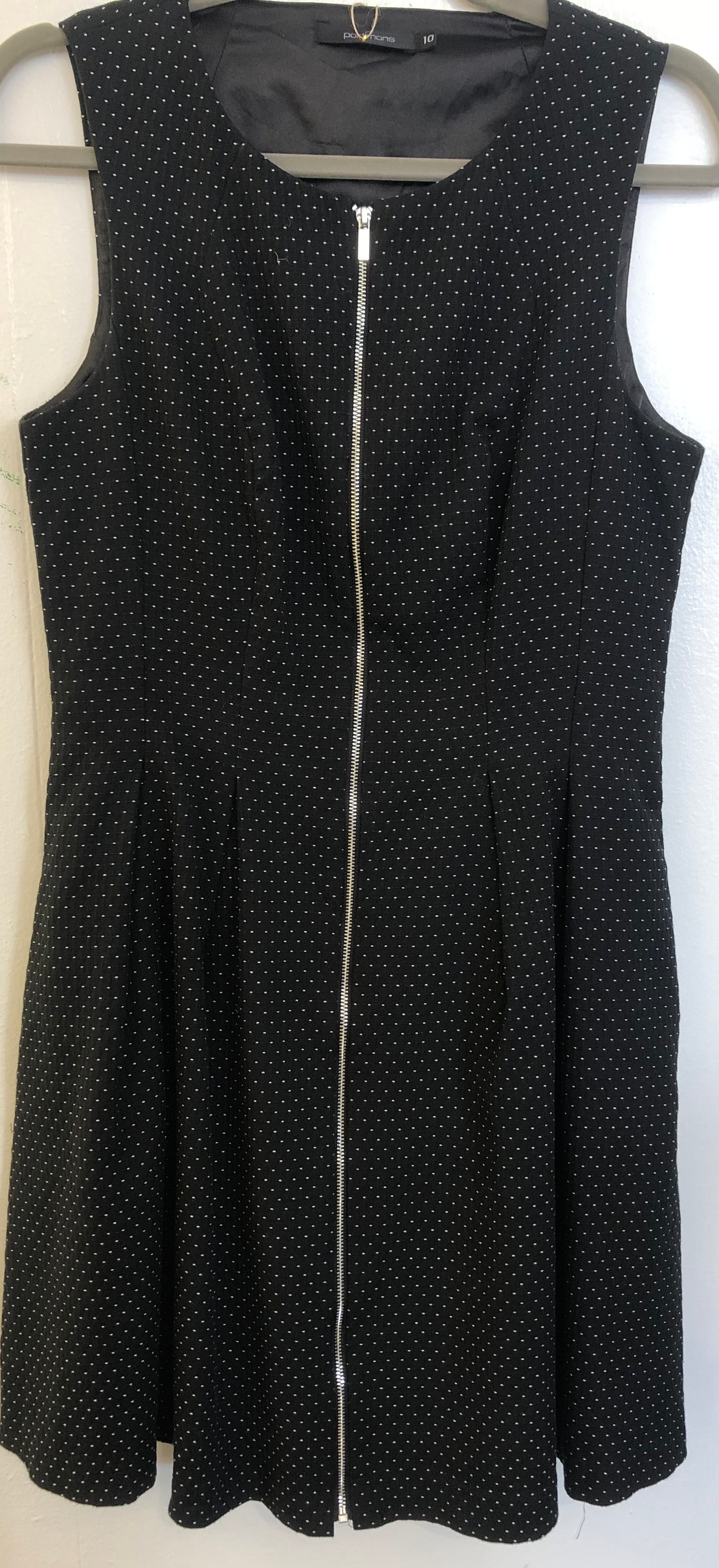 PORTMANS Black Polka Dot Dress -Size 10 $45 Now $30