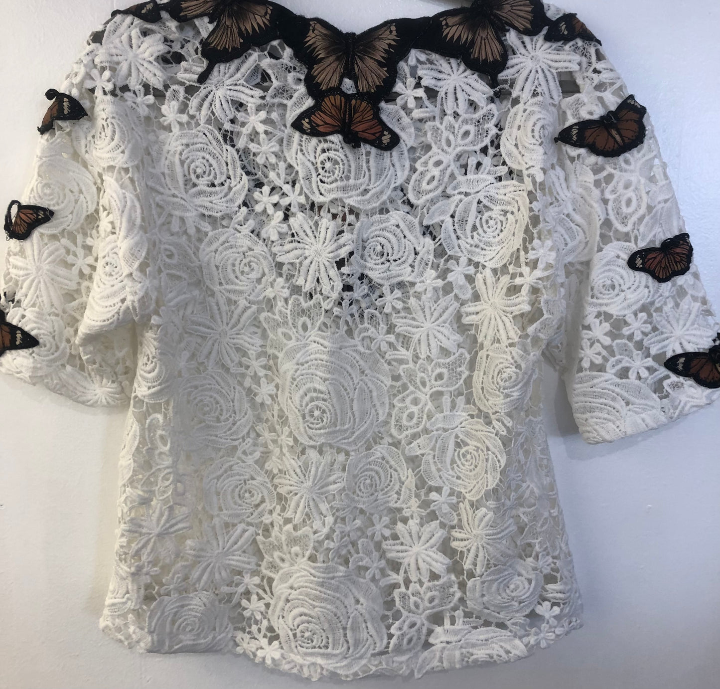 TRELISE COOPER White Lace Top -Size S $79