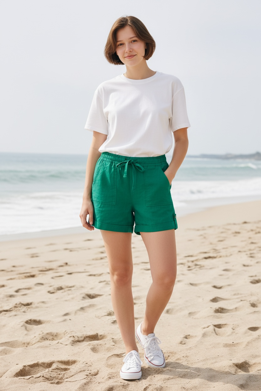 MAX Linen Shorts Size 6 $18