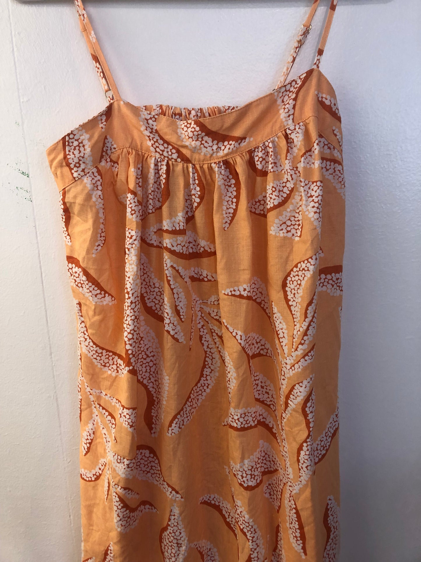 COUNTRY ROAD 100% Hemp Orange/White Maxi dress -Size 8 $59 Now $39