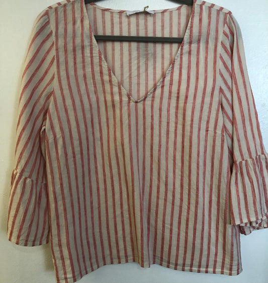 MESOP Red/White Striped Top -Size 12/14 $39 Now $20