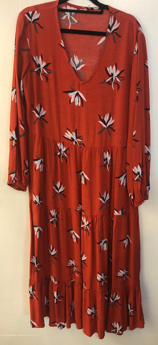 UNKNOWN Label Rust Maxi Dress -Size 10/12 $39 Now $20