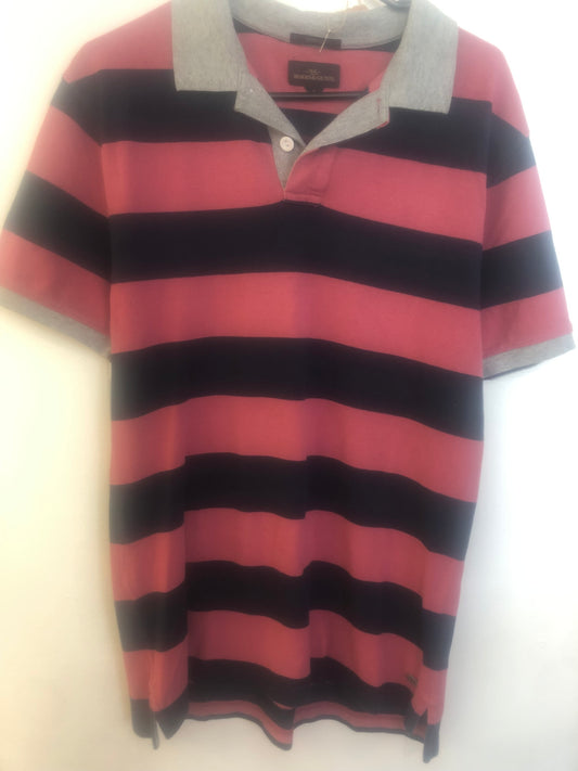 RODD & GUNN Pink/Blue 100% Cotton Polo Top-Size S $20