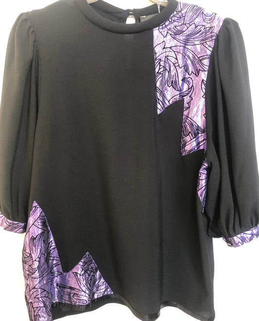 SHEPHERD Purple/Black Top -Size 14 $49 Now $20