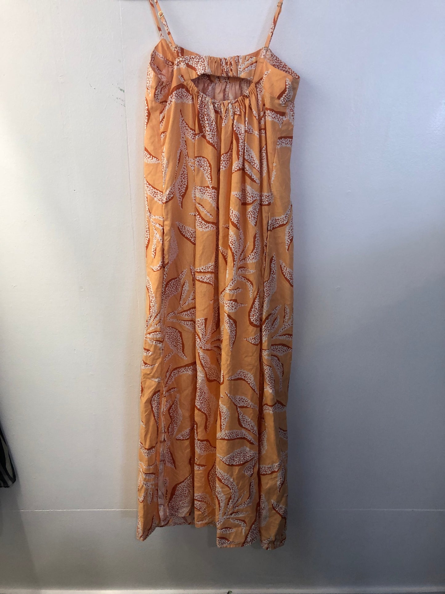 COUNTRY ROAD 100% Hemp Orange/White Maxi dress -Size 8 $59 Now $39