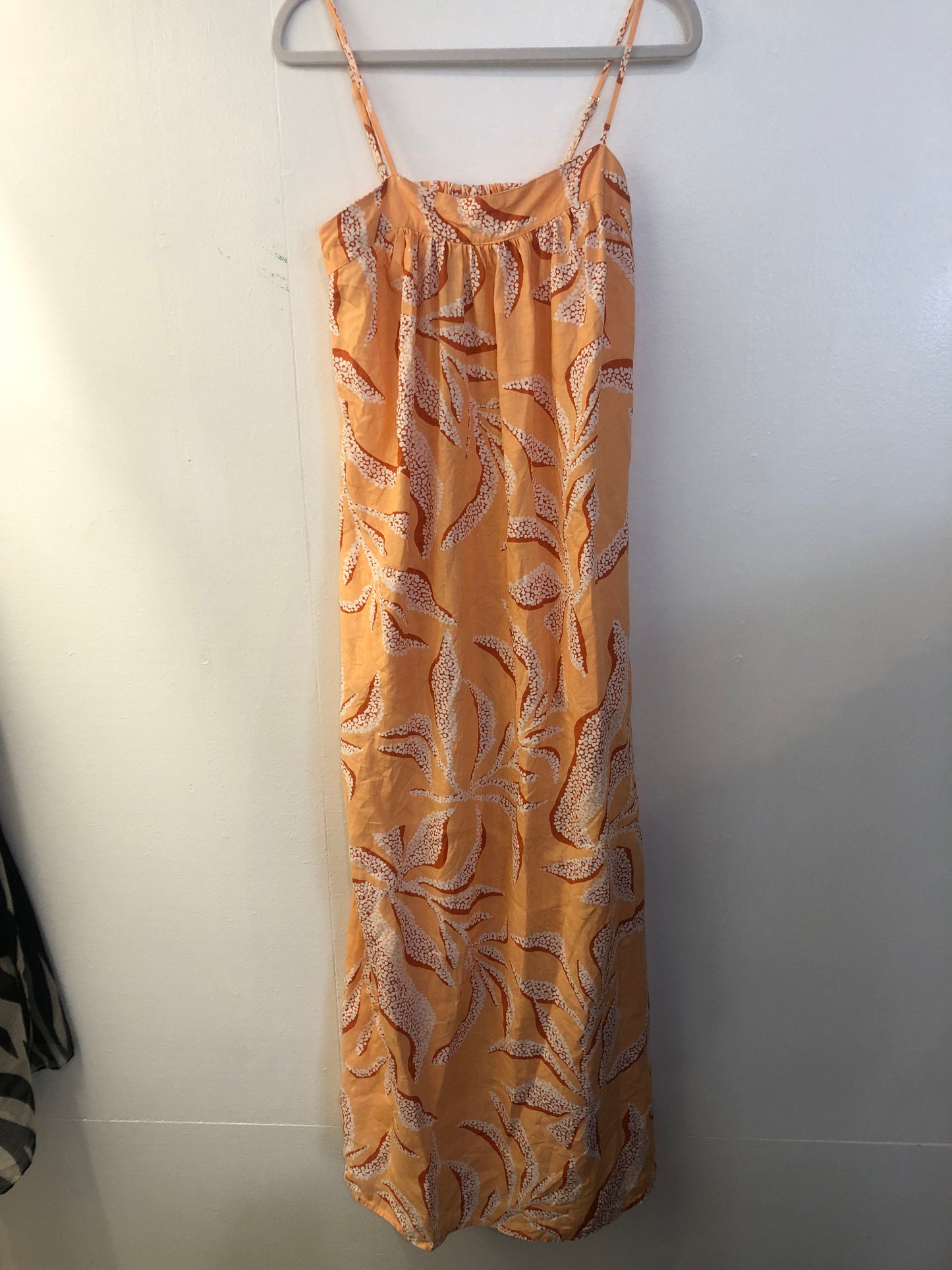 COUNTRY ROAD 100% Hemp Orange/White Maxi dress -Size 8 $59 Now $39