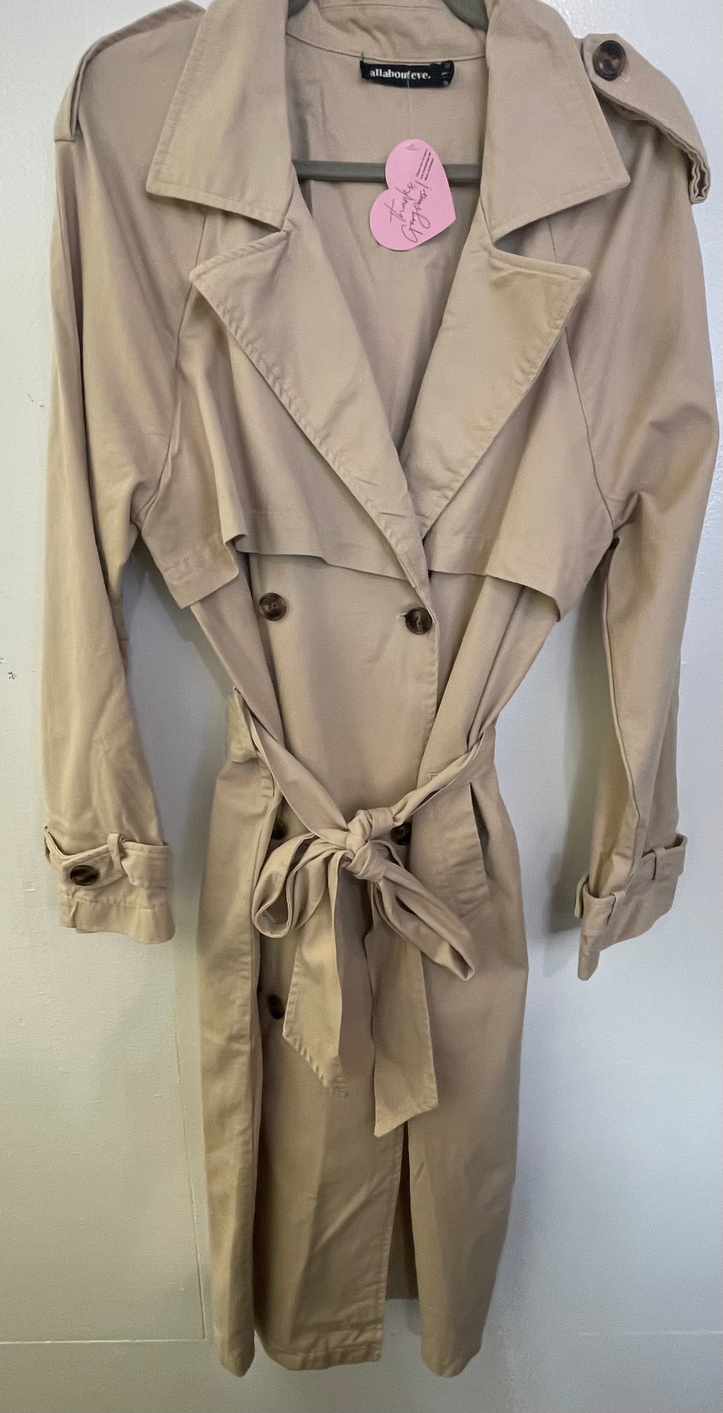 All ABOUT EVE Trench Coat Size 10