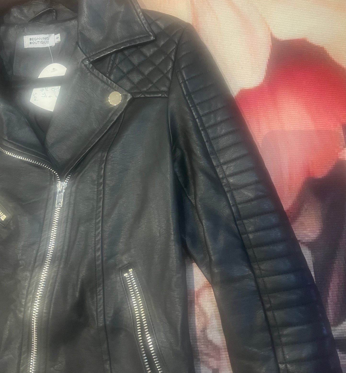 BEGINNING BOUTIQUE Faux leather jacket Size 6
