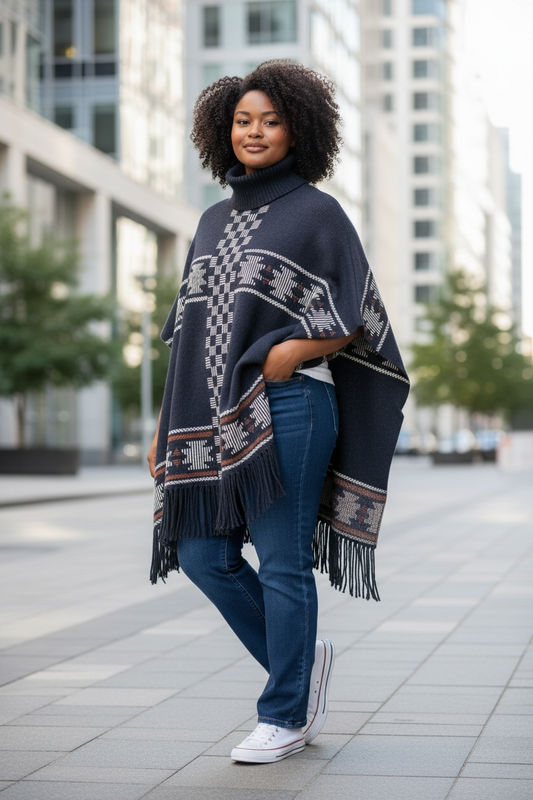 COUNTRY ROAD Poncho Size S/M