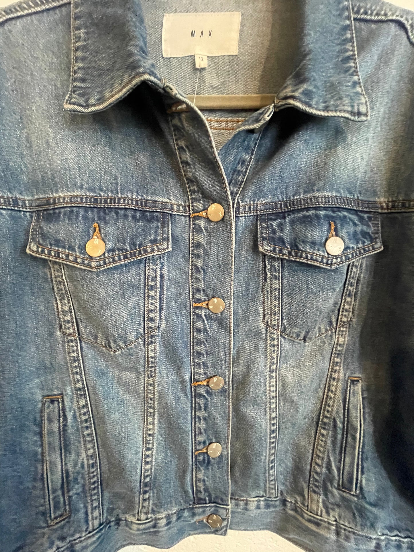 MAX Denim Jacket Size 12