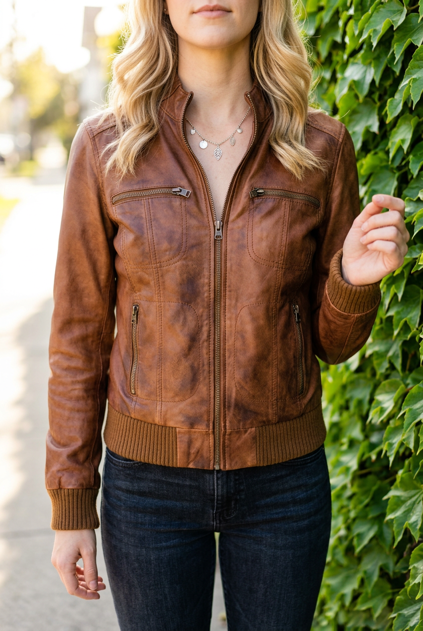 Vintage Leather Jacket Size 6