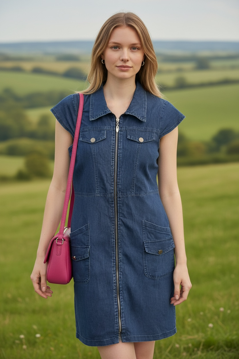 ELFNROY Vintage Denim Dress Size 10 $29