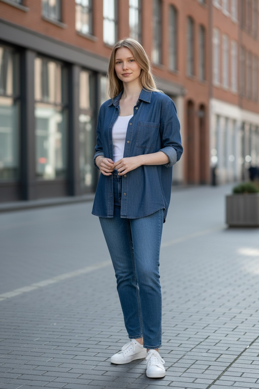 IVY Denim Shirt Size 36 $69