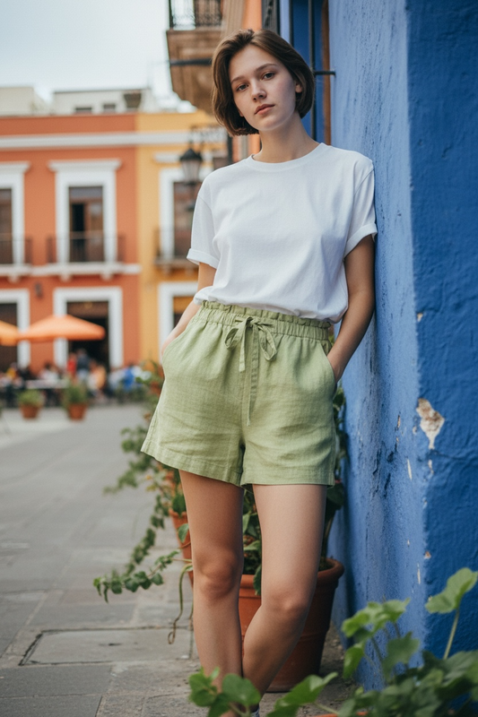 COUNTRY ROAD Linen Shorts Size 8 $29